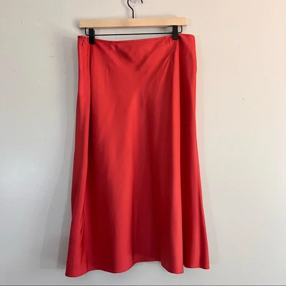 Amanda Smith Pink/Red 100% Silk Skirt Womens Size 14 - Picture 2 of 3